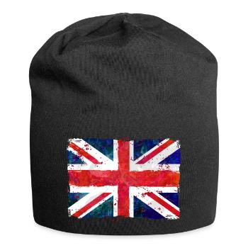Union Jack - UK Flag - Jersey-Beanie - Schwarz - Vorne