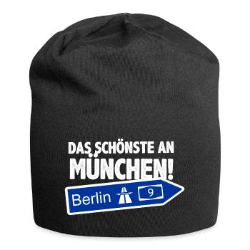 BERLIN, DAS SCHÖNSTE AN MÜNCHEN - Jersey-Beanie - Schwarz - Vorne