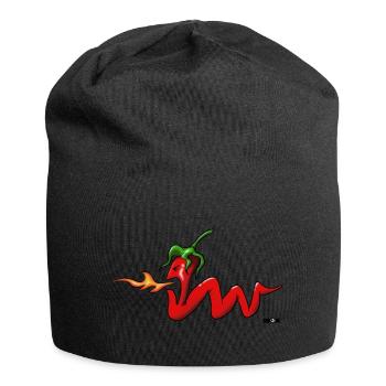 Chili Pepperoni scharf hot Comic Cartoon Gaming - Jersey-Beanie - Schwarz - Vorne