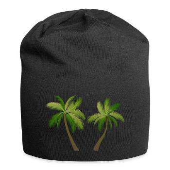 Palmen Baum Palmen - Jersey-Beanie - Schwarz - Vorne