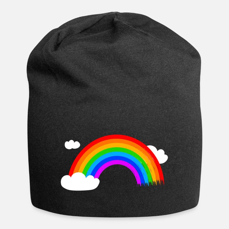 Arc-en-ciel - Bonnet en jersey - noir