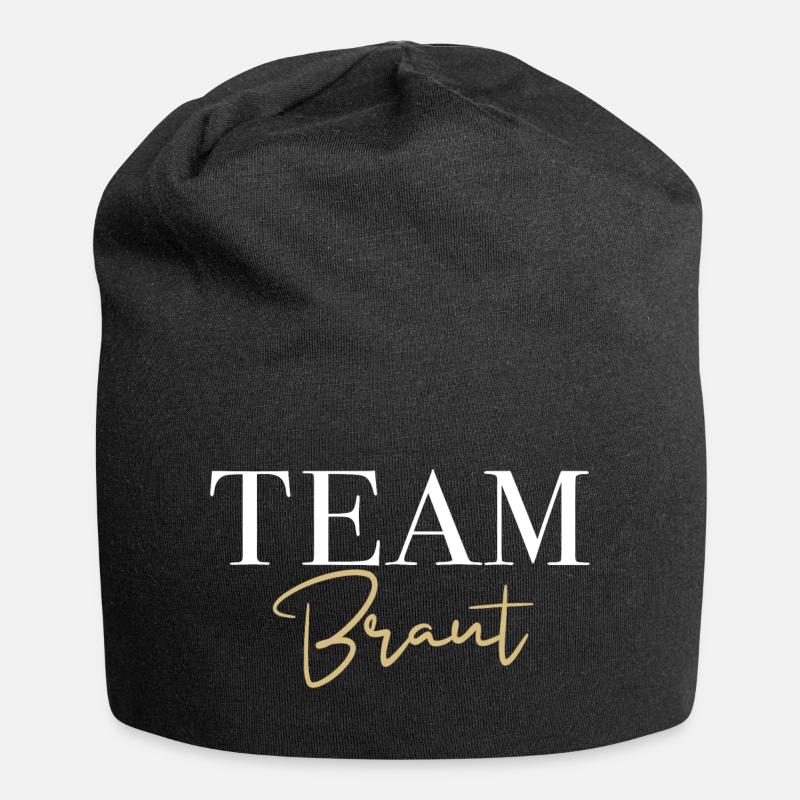 Team Braut Hochzeit - Jersey-Beanie - Schwarz
