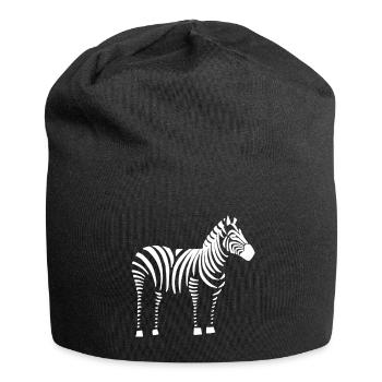 zebra - Jersey Beanie - black - Front