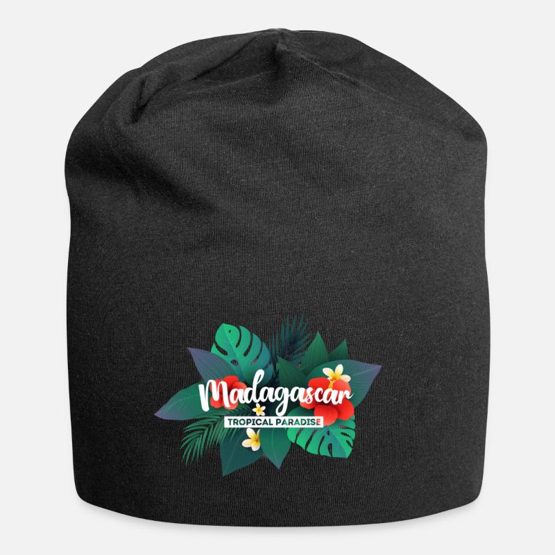Madagaskar tropisches Paradies - Jersey-Beanie - Schwarz