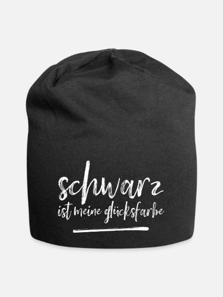 Schwarz ist meine Glücksfarbe black Farbe Dunkel - Jersey-Beanie - Schwarz