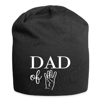 Dad of Four Father - Jersey Beanie - black - Front