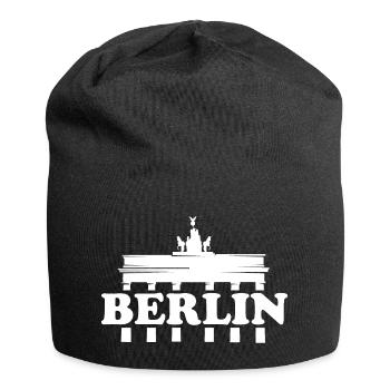 berlin tor brandenburg city city city logo icon - Jersey Beanie - black - Front