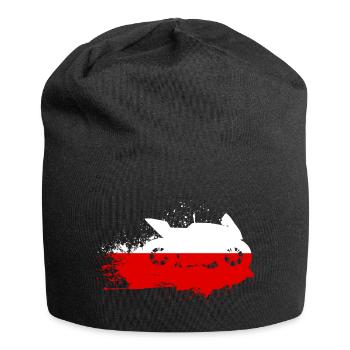 Moto Sport motor polonais Drapeau - Bonnet en jersey - noir - Devant