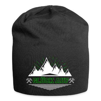 Glück auf - Jersey-Beanie - Schwarz - Vorne