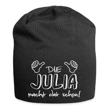 julia - Jersey-Beanie - Schwarz - Vorne