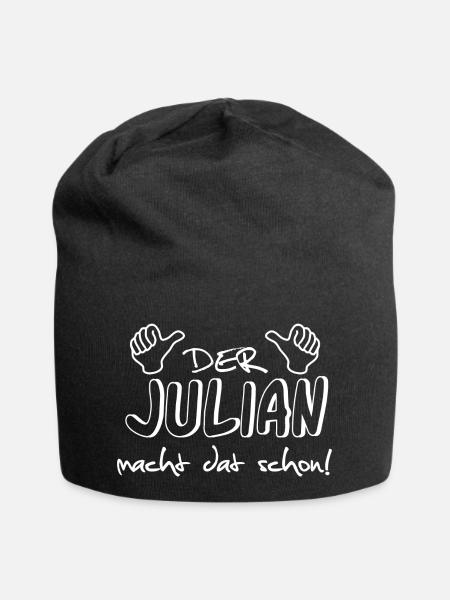 julian - Jersey-Beanie - Schwarz