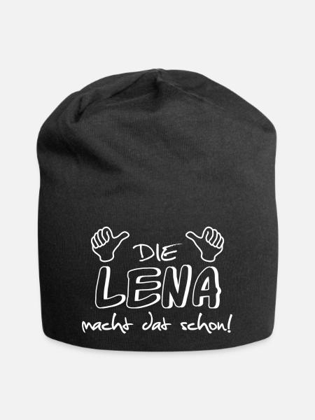 lena - Jersey-Beanie - Schwarz