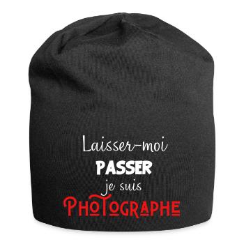 laisse-moi passer je suis photographe - Bonnet en jersey - noir - Devant