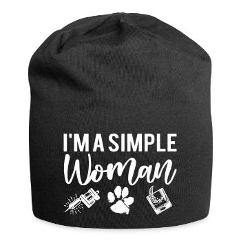 I'M A SIMPLE WOMAN Dog Tattoos Party - Jersey Beanie - black - Front