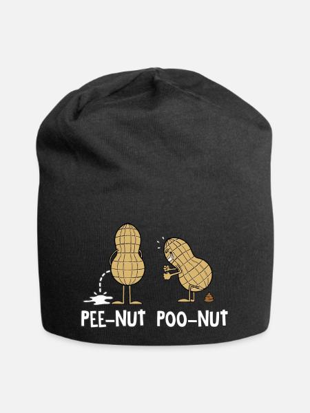 Pee Nut Poo Nut - Jersey-Beanie - Schwarz