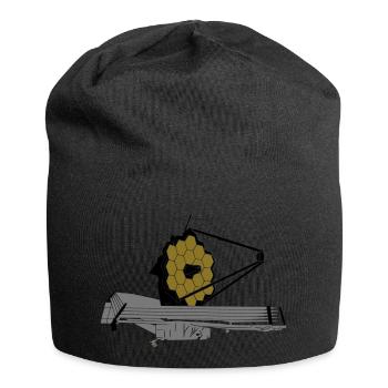James Webb Weltraumteleskop - Jersey-Beanie - Schwarz - Vorne