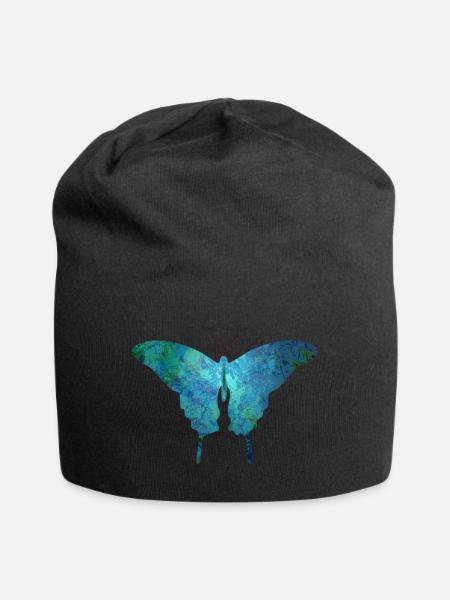 Schmetterling - Jersey-Beanie - Schwarz