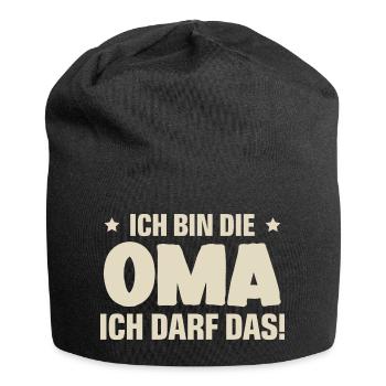 Oma - Jersey-Beanie - Schwarz - Vorne