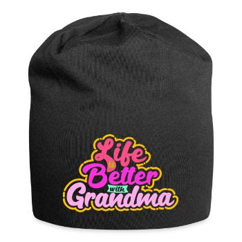 Grandchild Grandma Statement Grandmother Favorite Grandma - Jersey Beanie - black - Front