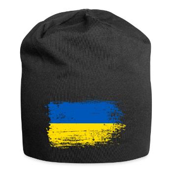 Hinweis Pinselstrich Ukraine - Jersey-Beanie - Schwarz - Vorne