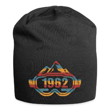 Skieur Skieur Ski année de construction Anniversaire 1962 - Bonnet en jersey - noir - Devant