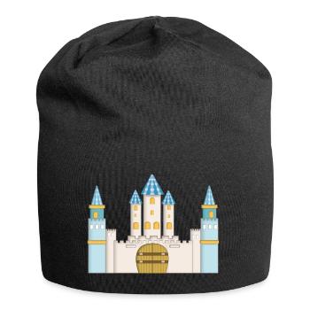 Prinzenburg blau, weiß und gold - Jersey-Beanie - Schwarz - Vorne