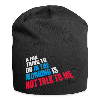 ne me parle pas - Bonnet en jersey - noir - Devant