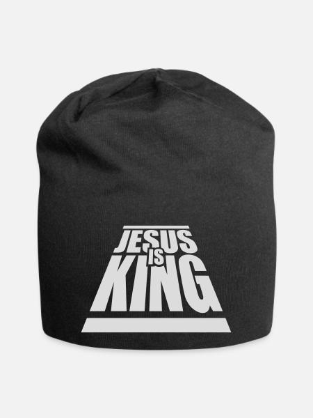 Citation de Jésus est roi - Bonnet en jersey - noir