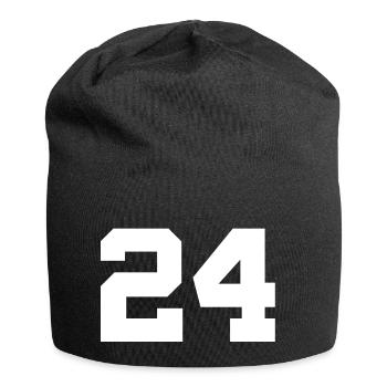 Anzahl 24 - Jersey-Beanie - Schwarz - Vorne
