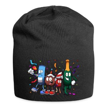 Personnages du Nouvel An - Bonnet en jersey - noir - Devant