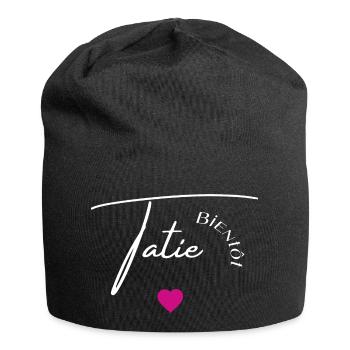 Bientôt tatie - Bonnet en jersey - noir - Devant