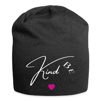 Seien Sie nett - Jersey-Beanie - Schwarz - Vorne