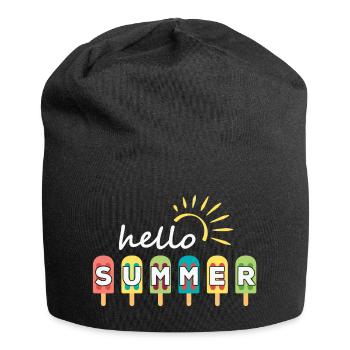 summer, hello summer, summer holidays - Jersey Beanie - black - Front
