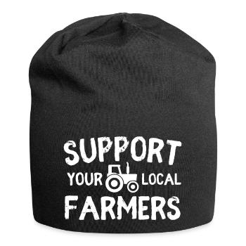 Soutenez vos agriculteurs locaux - Bonnet en jersey - noir - Devant