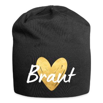 Braut Jungesellinnenabschied - Jersey-Beanie - Schwarz - Vorne