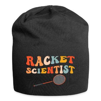 Lustiger Badminton Wissenschaftlicher Schlägerspieler - Jersey-Beanie - Schwarz - Vorne