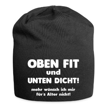 Unten Dicht! - Jersey-Beanie - Schwarz - Vorne