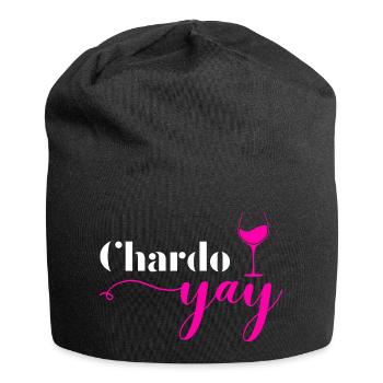 Wein Weißwein Chardonnay Chardo Yay Party JGA - Jersey-Beanie - Schwarz - Vorne