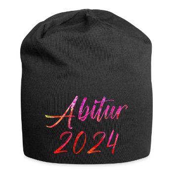 Abitur 2024 - Jersey-Beanie - Schwarz - Vorne