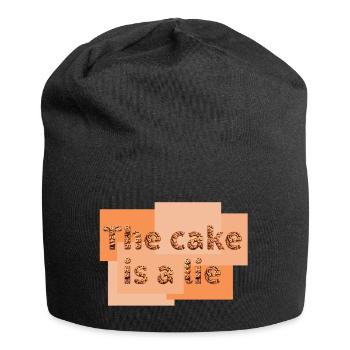 The cake is a lie - Jersey Beanie - black - Front