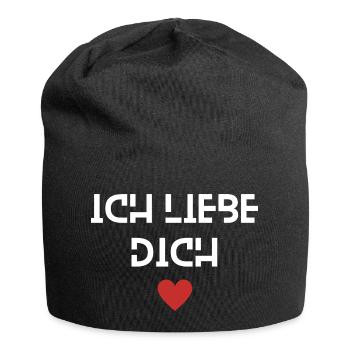 Ich liebe dich Lieblingsmensch Schatz Valentinstag - Jersey-Beanie - Schwarz - Vorne