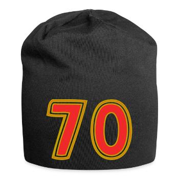 70. 70 ANS. 70e ANNIVERSAIRE. ANNIVERSAIRE 70 ANS. - Bonnet en jersey - noir - Devant