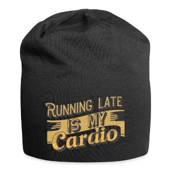 Late Cardio - Sport Humor - Jersey Beanie - black - Front