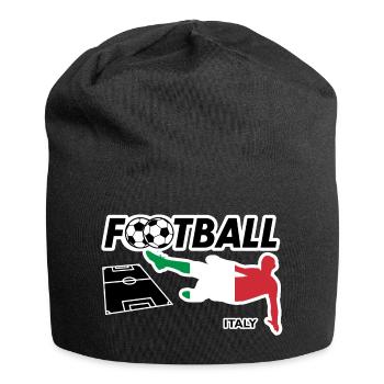 Fußball Fieber Italien - Jersey-Beanie - Schwarz - Vorne
