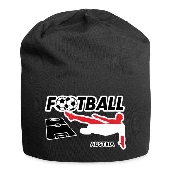 Fußball Fieber Österreich - Jersey-Beanie - Schwarz - Vorne