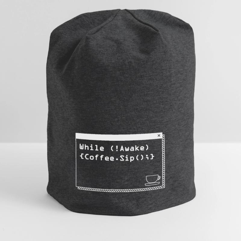 Programmers generate code from coffee Jersey Beanie