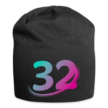 Nummer 32 mehrfarbig - Jersey-Beanie - Schwarz - Vorne