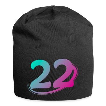Nummer 22 mehrfarbig - Jersey-Beanie - Schwarz - Vorne