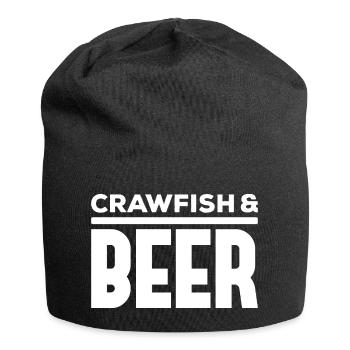 Crawfish & Beer – Maritimer Genussmoment - Jersey-Beanie - Schwarz - Vorne