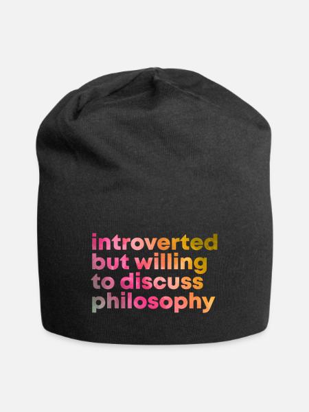 Philosophie Philosophie Philosophie - Jersey-Beanie - Schwarz